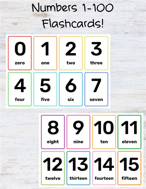 Numbers 1 100 Flashcards Printable Flashcards Toddler Free Printable