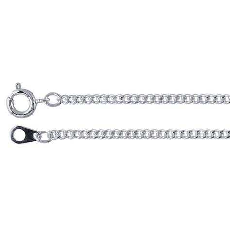 Stainless Steel Silver Plated 2mm Diamond Cut Curb Chain