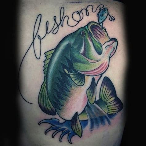 75 Bass Tattoo Designs For Men Sea Fairing Ink Ideas
