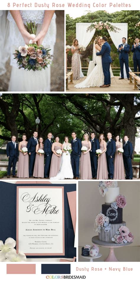 Perfect Dusty Rose Wedding Color Palettes For Dusty Rose