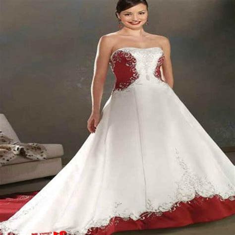 Red And White Plus Size Wedding Dresses Pluslookeu Collection