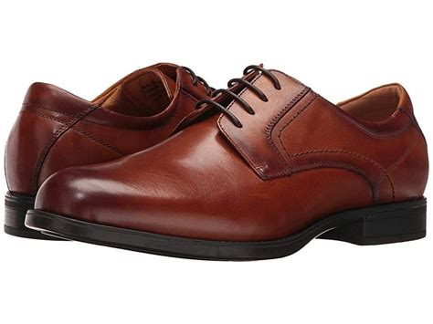 Florsheim Midtown Plain Toe Oxford Mens Plain Toe Shoes Cognac Smooth