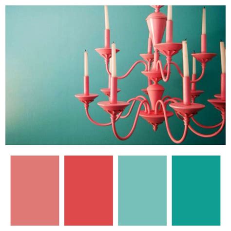 Pretty Coral And Teal Color Palette Color Palette Living Room Coral