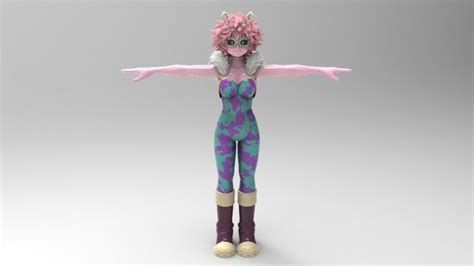 Ashido Mina Hero 3d Model Turbosquid 1648569