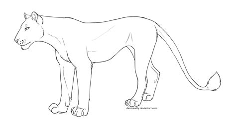 Free Lioness Lineart Pngpaint Update By Demireality On Deviantart