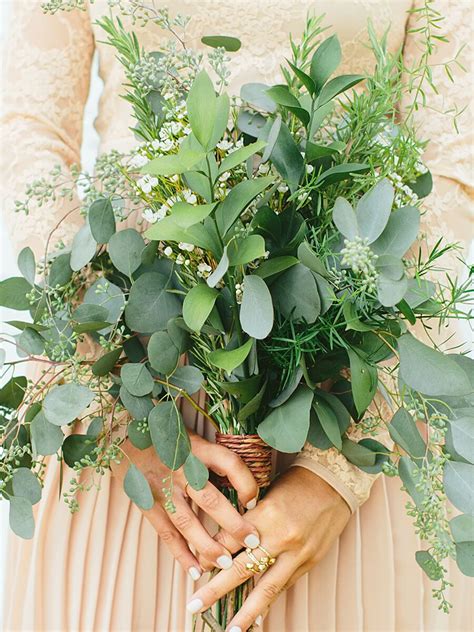 Keep your artificial wedding flowers forever, reuse them in your home decor, and forget about allergies. The Prettiest Greenery Bouquets We've Ever Seen