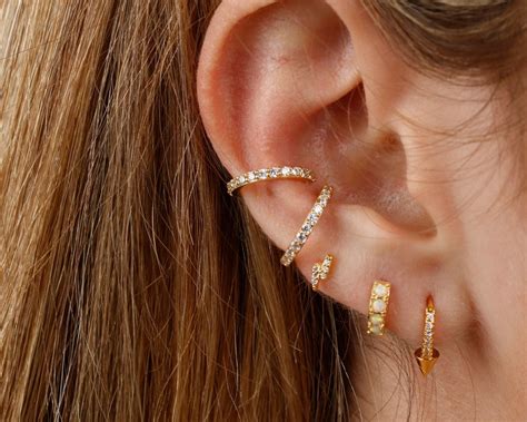 Dainty Opal Huggie Hoop Earrings Huggie Earrings Dainty Gold Etsy