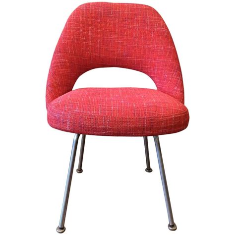 Eero Saarinen For Knoll Executive Side Chair With Chrome Legs Tulip