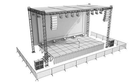 Concert Stage 3d Model Cgtrader