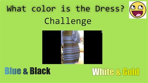 The Dress Color Challenge Youtube