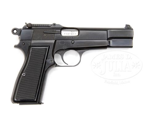 Browning Hi Power Slotted Frame Tangent Sight Pistol With Box
