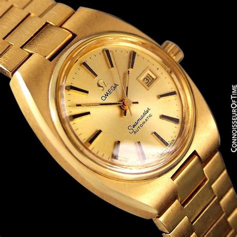 1979 Omega Seamaster Vintage Ladies Automatic Watch 18k Gold Plated