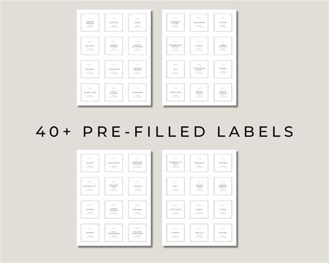 2x2 Inch Square Pantry Labels Avery 22806 22816 22846 22853 22565