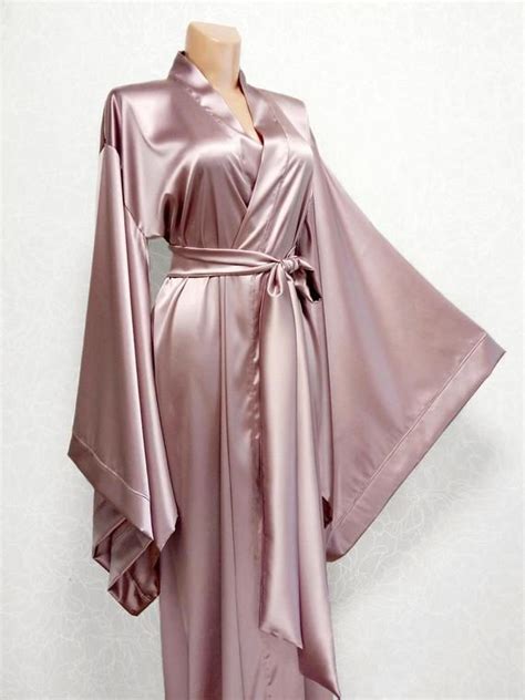 Silk Robe Silk Kimono Robe Bridal Robe Long Silk Robe Plus Size