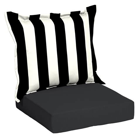 better homes and gardens black stripe 45 x 24 outdoor deep seat cushion set