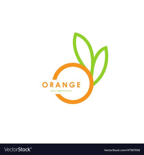 Orange Fruit Logo Template Design Royalty Free Vector Image
