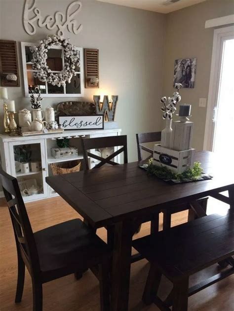 Maybe you would like to learn more about one of these? 64 Farmhouse Dining Room Decorating Ideas #diningroom #farmhousediningroom #farmhousedecor ~ a ...