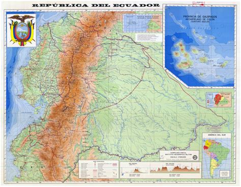 Large Detailed Physical Map Of Ecuador Ecuador Large Detailed Physical