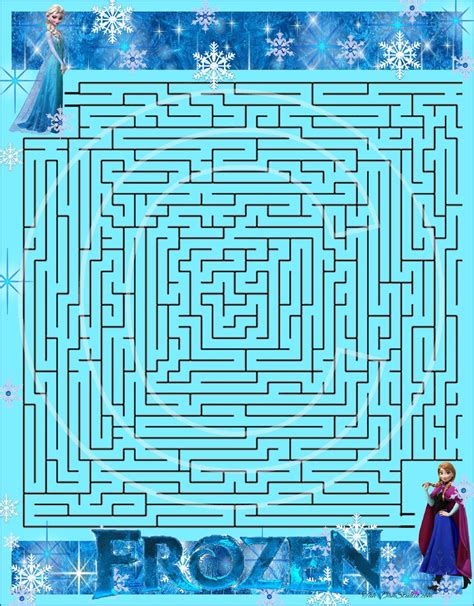 Nouveau Disney Frozen Maze 2 Jeu Birthday Party Rapide Par Tahdahstudio