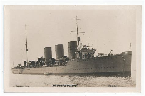 Royal Navy Hms Swift Destroyer Leader Postcards