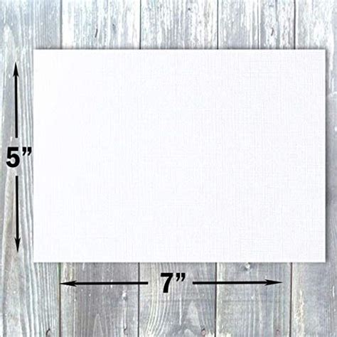 Hamilco 5x7 White Linen Textured Cardstock Paper Blank Index Cards Flat