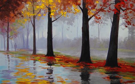 Raining Paint Check Out This Cool Autumn Rain Paint Desktop Wallpaper