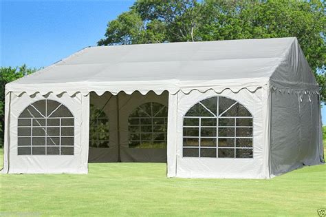 Cover 4 tables in your garden; 20 x 20 White PVC Party Tent Canopy