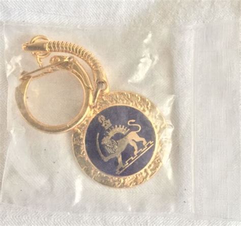Shiro Khorshid Blue And Gold Plated Keychain With A Pin Ebay