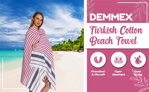 Amazon Com DEMMEX 2022 Ibiza Softest Turkish Cotton Beach Towel Thin
