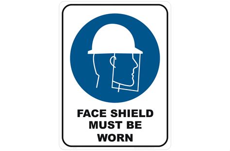 Face Shield Must Be Worn M1808 National Safety Signs