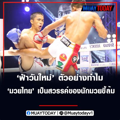 ฟ้าวันใหม่ ตัวอย่างทำไม มวยไทย เป็นสวรรค์ของนักมวยขี้ล้ม Muaytodaycom