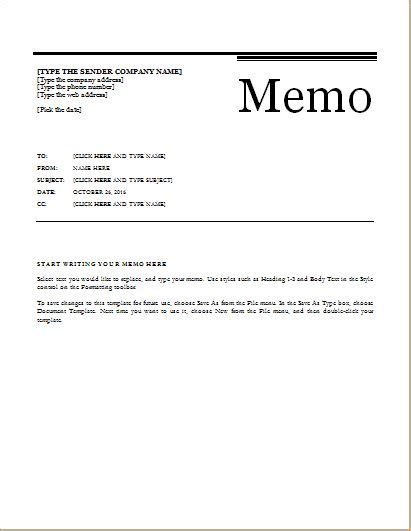 24 Free Editable Memo Templates For Ms Word Word And Excel Templates