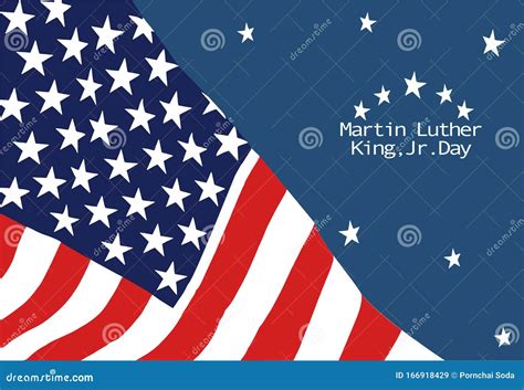 Martin Luther King Day Anniversary American Flag Abstract Background