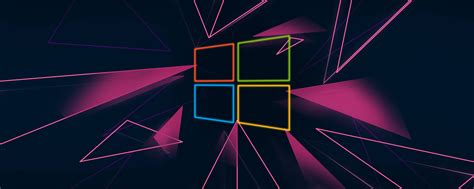 1125x243 Resolution Windows 10 Neon Logo 1125x243 Resolution Wallpaper