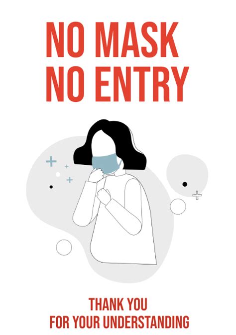 No Mask No Entry Sign A4 Template Postermywall