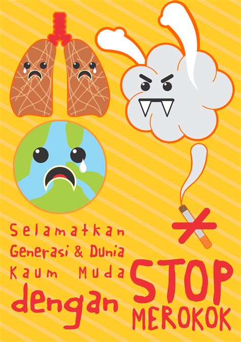 Contoh Gambar Poster Bahaya Merokok Contoh Poster Oke