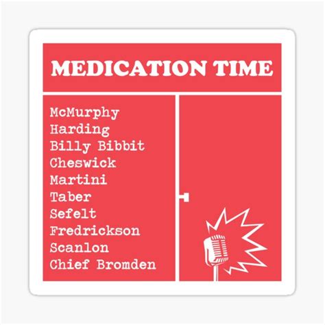 Medication Time Sticker For Sale By 300spikes Redbubble