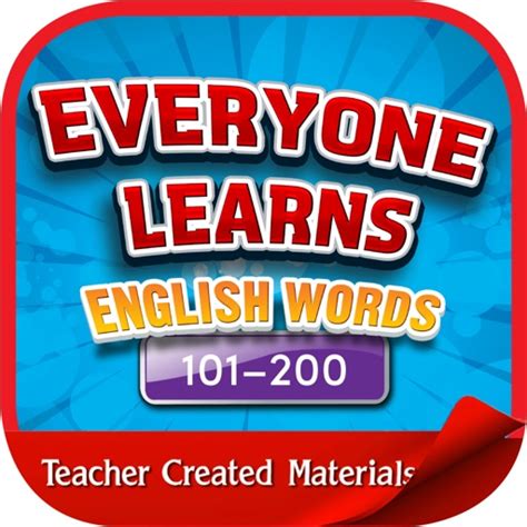 English Words 101 200 By Teacher Created Materials