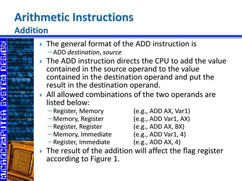 Ppt The 8086 Assembly Programming Arithmetic And Logical Instructions