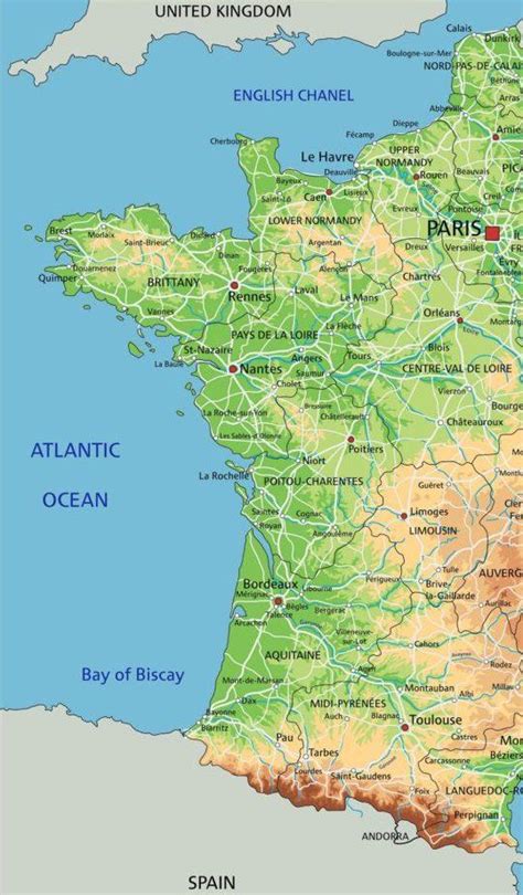 Map Of Western France Map Of France Western Western Europe Europe