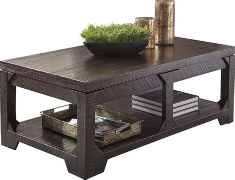 Features solid wood tops and metal legs A rustic farmhouse coffee table | Coffee table with ...