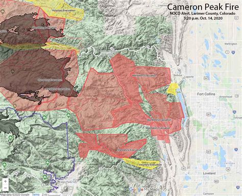 Cameron Peak Fire Map Today