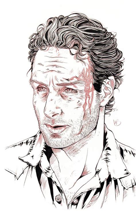 11x17 Print On Cardstock Walking Dead Drawings Walking Dead Fan Art