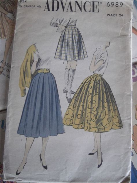 Vintage Sewing Pattern 1950s Full Skirt 600 Via Etsy Vintage