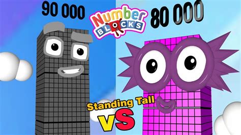 Looking For Numberblock 80 000 Vs 90 000 Standing Tall Number Pattern