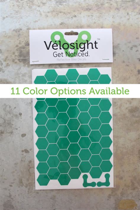 Reflective Bicycle Decals And Bike Helmet Stickers Honeycomb Velosight