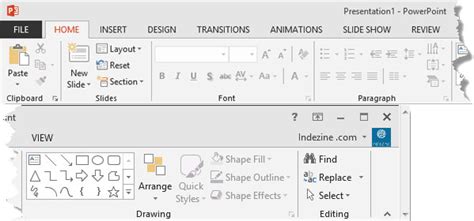 Ribbon And Tabs In Powerpoint 2013 For Windows