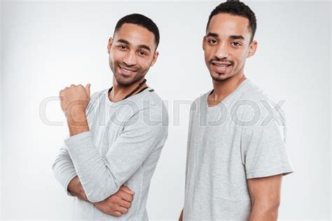 Picture Of Happy Two African Men Posing Stock Image Colourbox