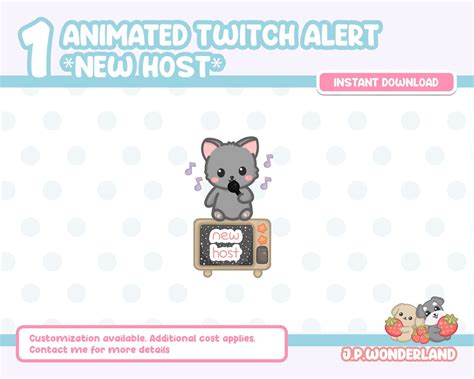 Animated Twitch Alert New Host Etsy