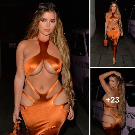 Demi Rose Puts On Eye Popping Display As She Flaunts Her Assets In Skintight Cut Out Gown